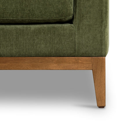 Canapé Poly &amp; Bark Zyon 90 en velours vert vieilli