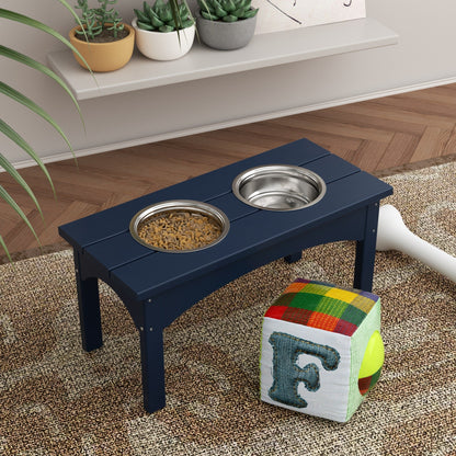 Polytrends Elevated Pet Feeder with Stainless Steel Bowls - N/A