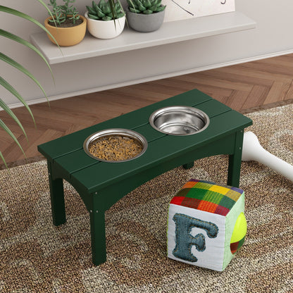 Polytrends Elevated Pet Feeder with Stainless Steel Bowls - N/A