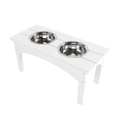 Polytrends Elevated Pet Feeder with Stainless Steel Bowls - N/A