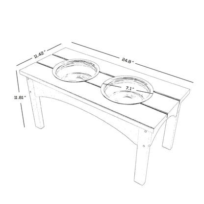 Polytrends Elevated Pet Feeder with Stainless Steel Bowls - N/A