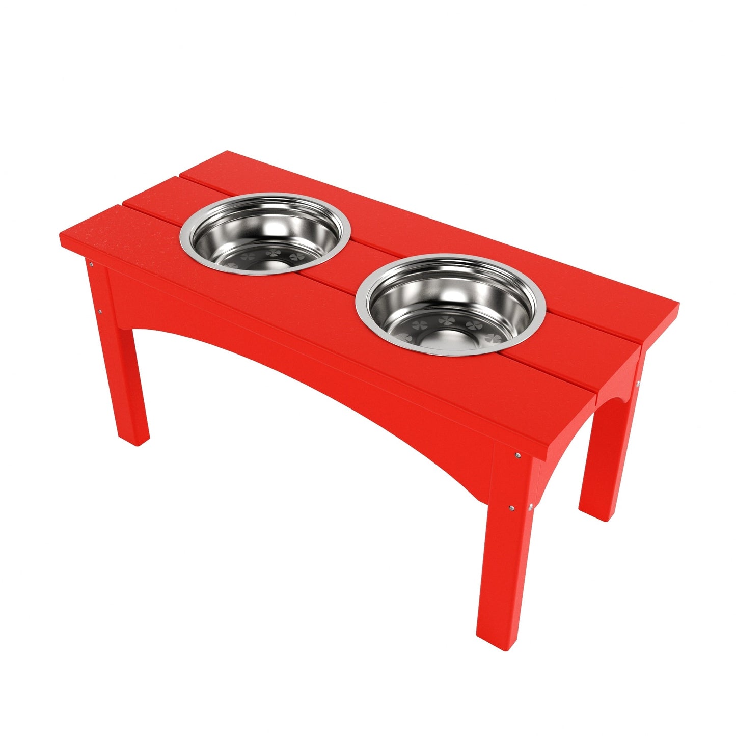 Polytrends Elevated Pet Feeder with Stainless Steel Bowls - N/A