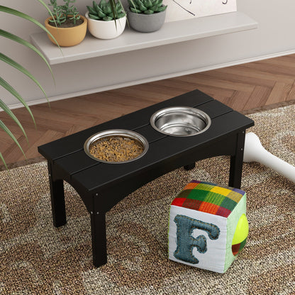 Polytrends Elevated Pet Feeder with Stainless Steel Bowls - N/A