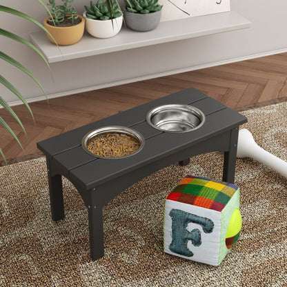 Polytrends Elevated Pet Feeder with Stainless Steel Bowls - N/A