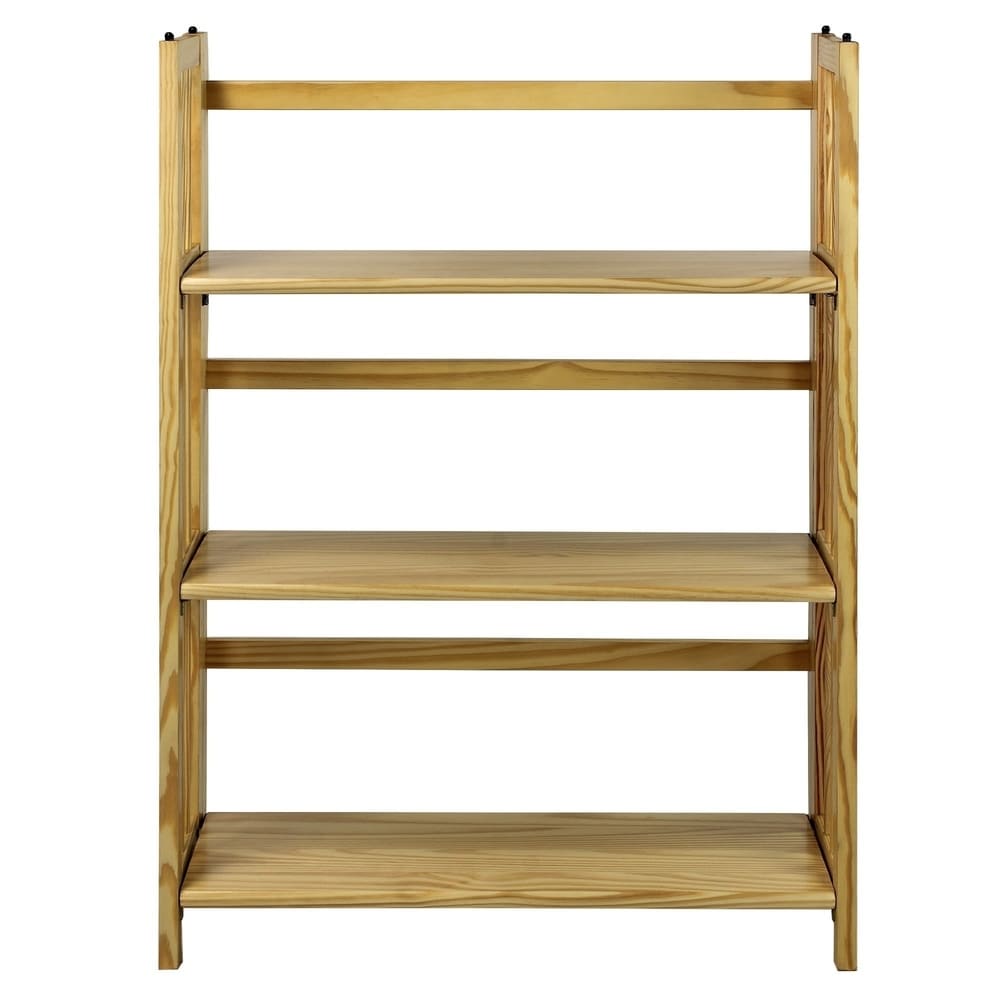 Porch & Den Edgemont 100% Solid Wood Folding Stackable 27.5-inch Bookcase