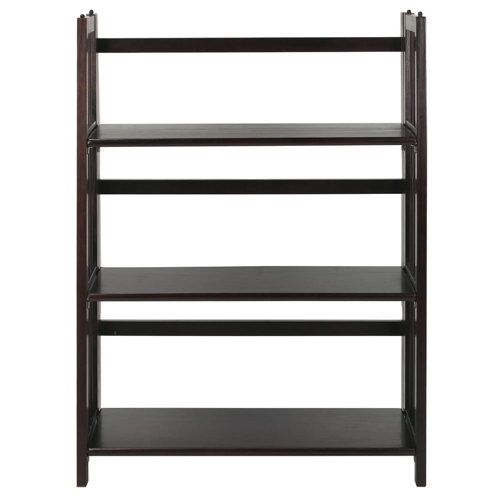 Porch & Den Edgemont 100% Solid Wood Folding Stackable 27.5-inch Bookcase