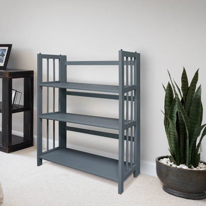 Porch & Den Edgemont 100% Solid Wood Folding Stackable 27.5-inch Bookcase