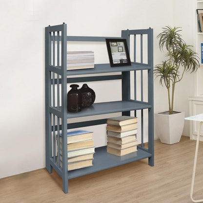 Porch & Den Edgemont 100% Solid Wood Folding Stackable 27.5-inch Bookcase