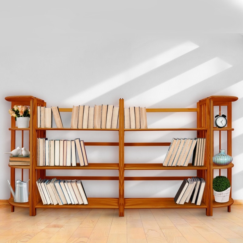Porch & Den Edgemont 100% Solid Wood Folding Stackable 27.5-inch Bookcase