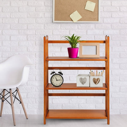 Porch & Den Edgemont 100% Solid Wood Folding Stackable 27.5-inch Bookcase