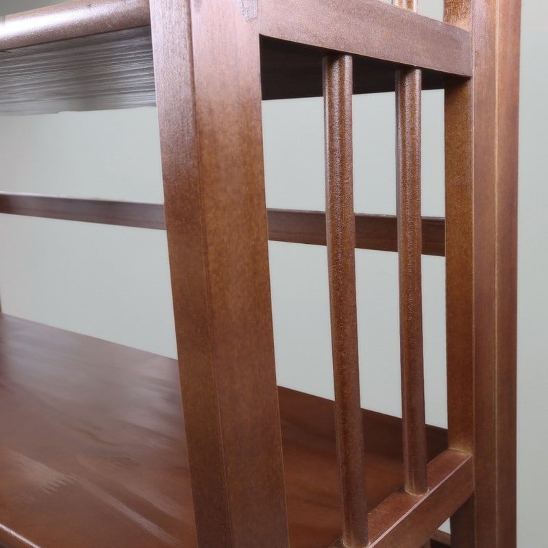 Porch & Den Edgemont 100% Solid Wood Folding Stackable 27.5-inch Bookcase