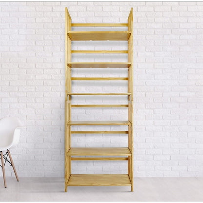 Porch & Den Edgemont 100% Solid Wood Folding Stackable 27.5-inch Bookcase