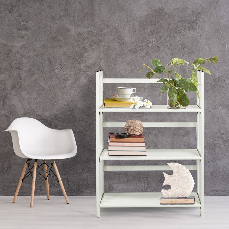 Porch & Den Edgemont 100% Solid Wood Folding Stackable 27.5-inch Bookcase