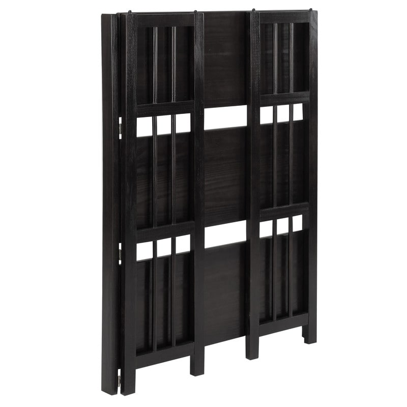 Porch & Den Edgemont 100% Solid Wood Folding Stackable 27.5-inch Bookcase