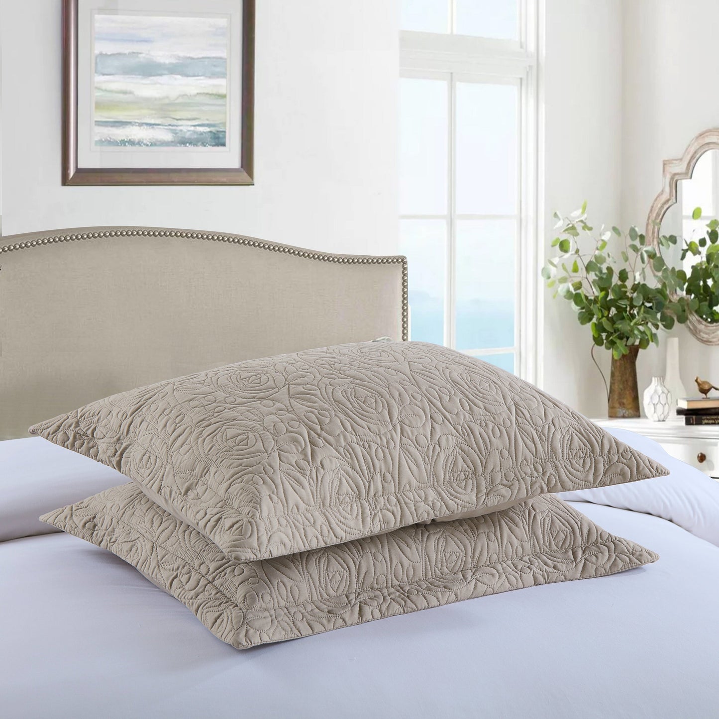 Porch & Den Manor Embroidered Pillow Sham (Set of 2)