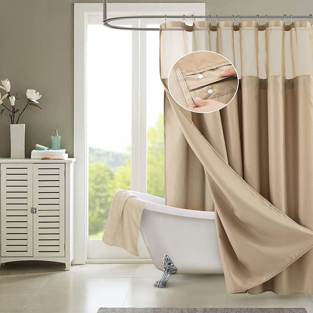 Porch & Den Roycroft Hotel Shower Curtain with Detachable Liner