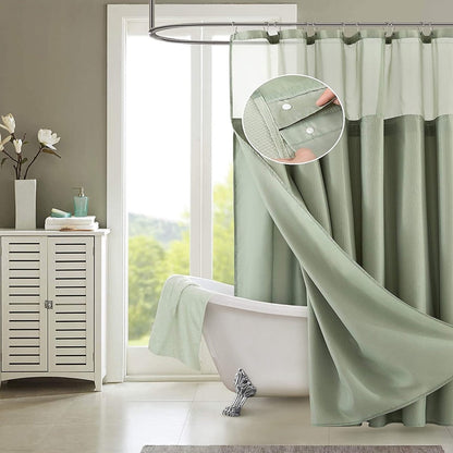 Porch & Den Roycroft Hotel Shower Curtain with Detachable Liner