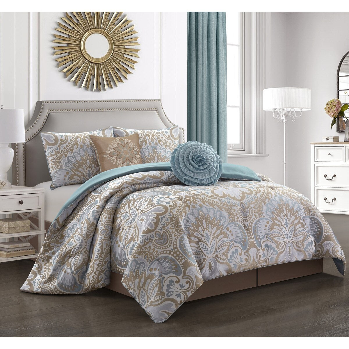 Porch & Den Summerfield Jacquard Medallion 6-piece Comforter Set
