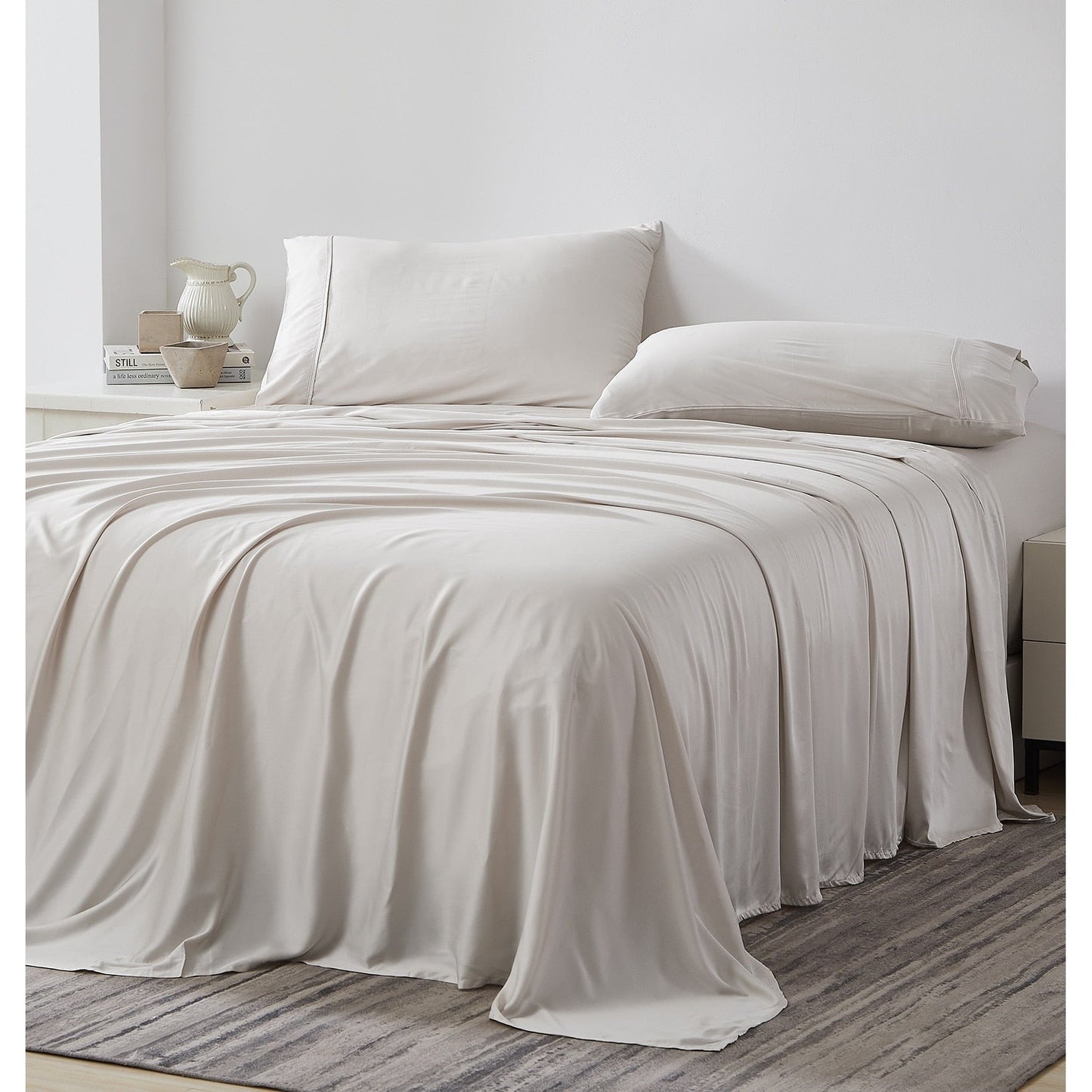 Premium Luxury 100-percent Bamboo Viscose 21-inch Extra Deep Pocket 4-piece Bed Sheet Set