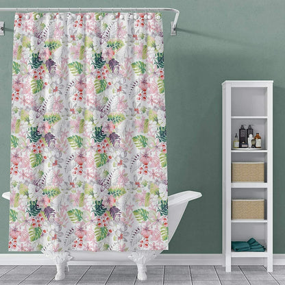 Printed Canvas Shower Curtain Polyester Bathroom Decor Beautiful Colorful Design 70 x 70