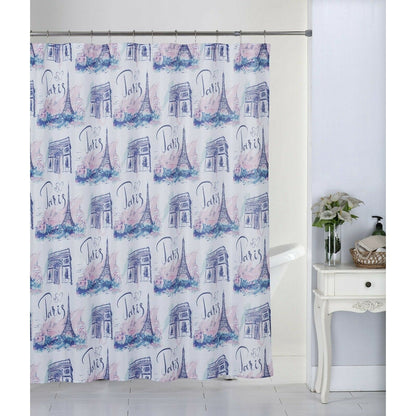 Printed Canvas Shower Curtain Polyester Bathroom Decor Beautiful Colorful Design 70 x 70
