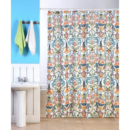 Printed Canvas Shower Curtain Polyester Bathroom Decor Beautiful Colorful Design 70 x 70