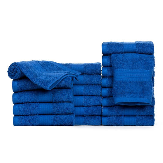 Pure Cotton 600GSM Face Cloths 12X12 Inch by Ample Decor - 20 Pcs