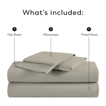 Purity Home 400TC 100% Cotton Long Staple Ultra-soft Percale Sheet Set