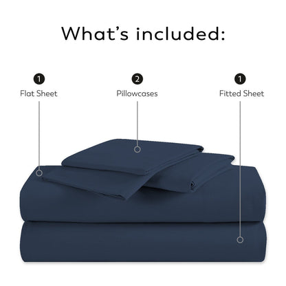Purity Home 400TC 100% Cotton Long Staple Ultra-soft Percale Sheet Set