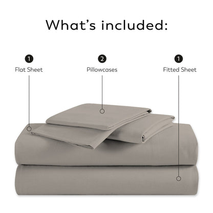 Purity Home 400TC 100% Cotton Super Soft Silky Sateen Sheet Set