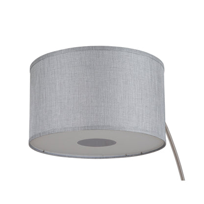 Q-Max 81 Steel Adjustable Arching Floor Lamp With Extra Large Shade and Marble Base