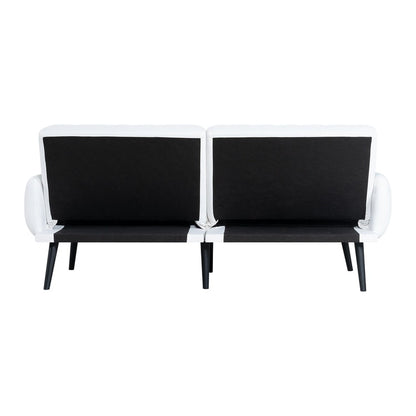 Canapé-lit futon moderne, canapé-lit futon convertible, canapé-lit en lin à dossier divisé pour salon