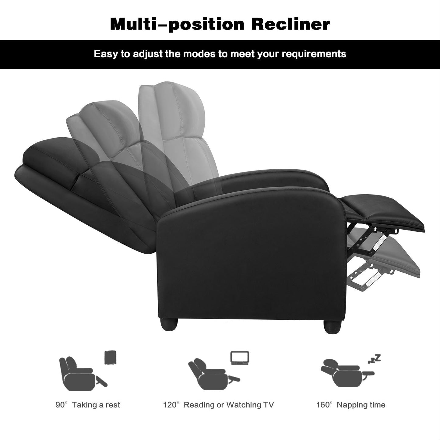 Fauteuil inclinable Homall en cuir synthétique pour salon
