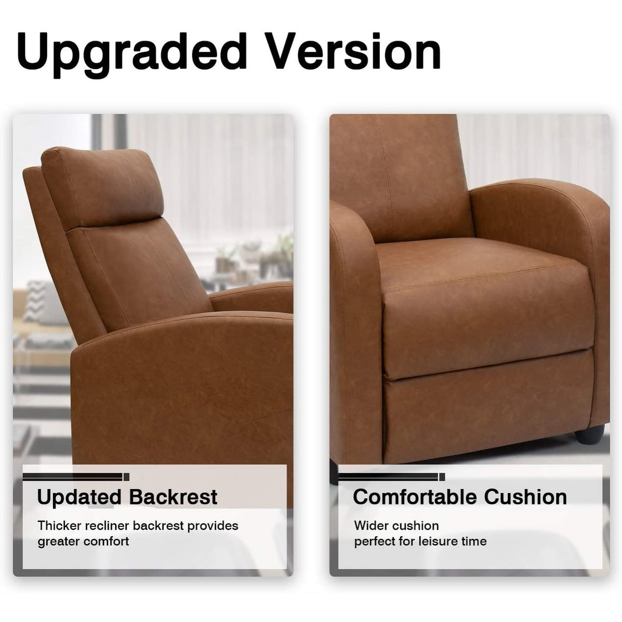 Fauteuil inclinable Homall en cuir synthétique pour salon