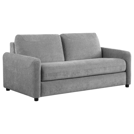 Canapé-lit Rilia avec matelas Queen, tissu gris classique, 188 cm
