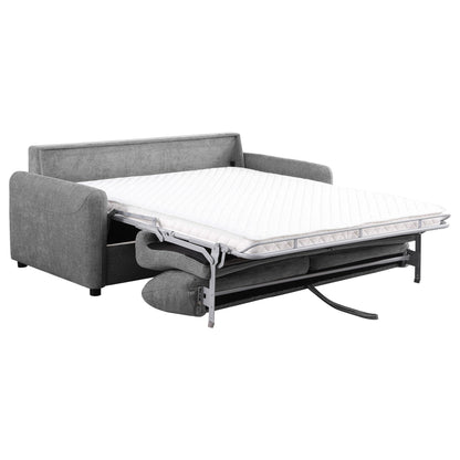 Canapé-lit Rilia avec matelas Queen, tissu gris classique, 188 cm