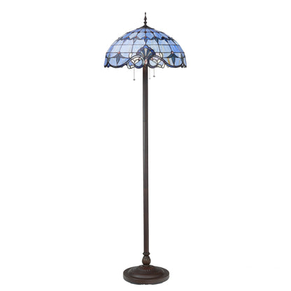 River of Goods Allistar Stained Glass and Resin 3-light 64-inch High Downlight Floor Lamp - 20L x 20W x 64H