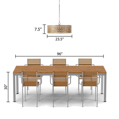 River of Goods Bryar Brass and Crystal 23.5W 3-Light Chandelier - 23.5 x 23.5 x 61.5