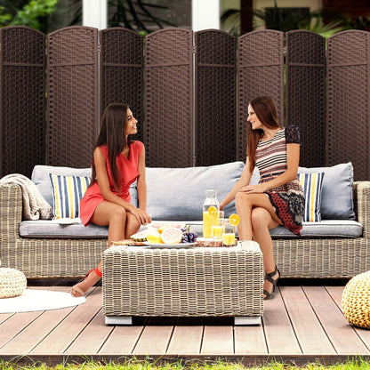 Room Divider Folding Privacy Screen Tall Partition Foldable Wall 8 Panel - 96” L x 19.50” W x 69” H