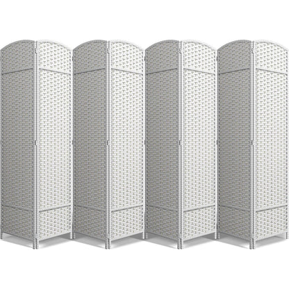Room Divider Folding Privacy Screen Tall Partition Foldable Wall 8 Panel - 96” L x 19.50” W x 69” H