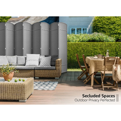 Room Divider Folding Privacy Screen Tall Partition Foldable Wall 8 Panel - 96” L x 19.50” W x 69” H