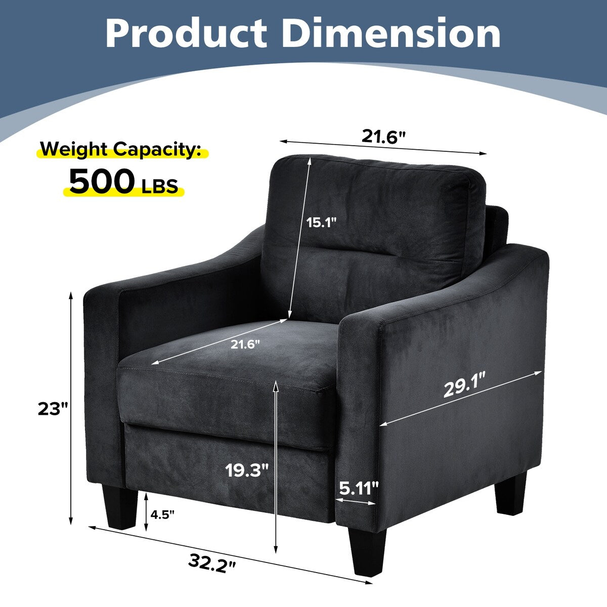 Ensemble canapé sectionnel confortable Roomfitters pour salon, chambre et bureau | Mobilier pour petits espaces