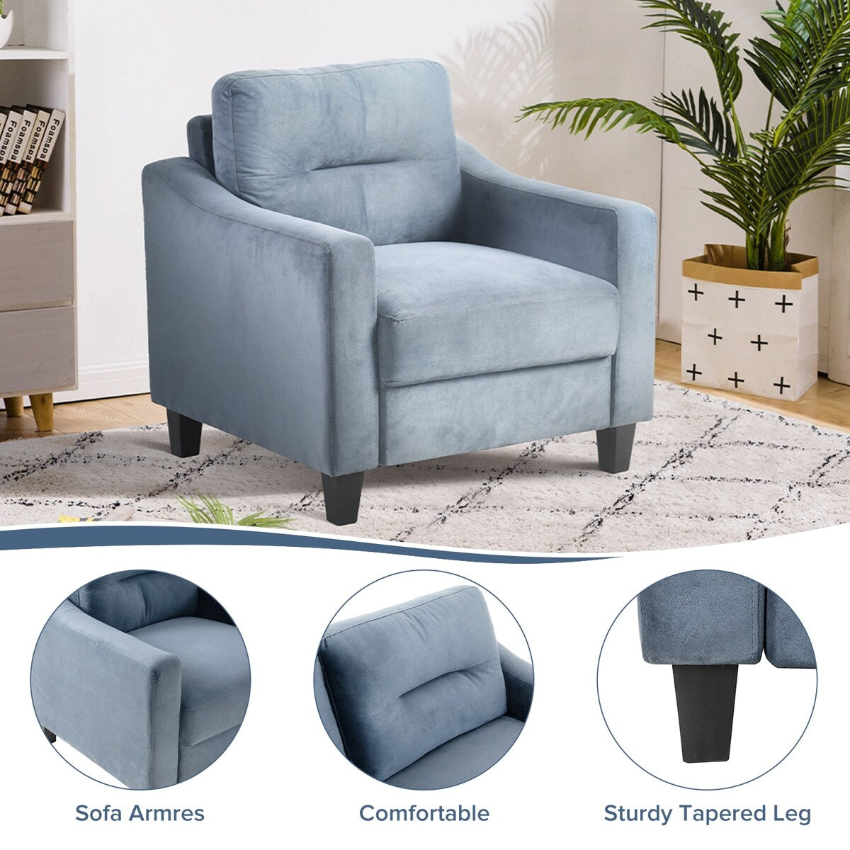 Ensemble canapé sectionnel confortable Roomfitters pour salon, chambre et bureau | Mobilier pour petits espaces