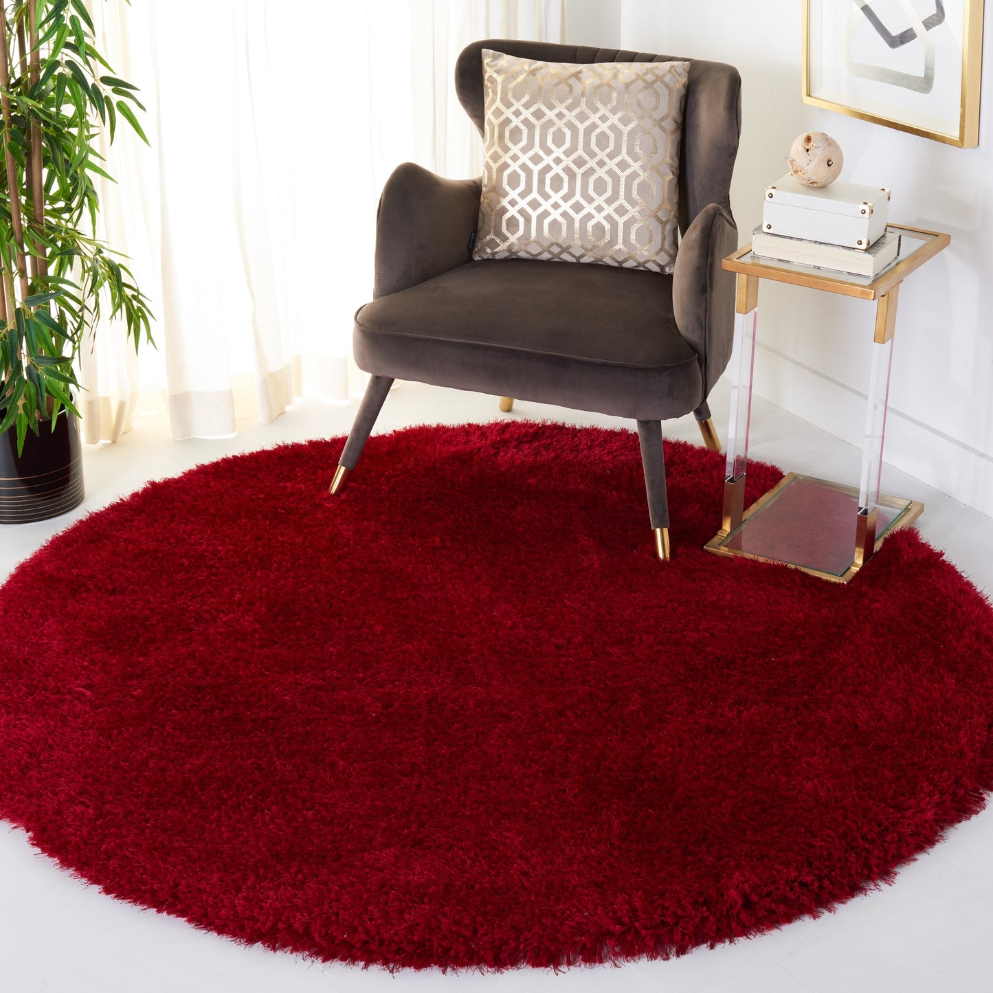 SAFAVIEH Bahija Rudina Luxe Shaggy 3 inch-thick Area Rug