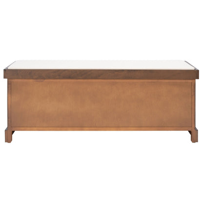 SAFAVIEH Fiorello 3-Drawer with Cushion Storage Bench - 47.3 W x 15 L x 19 H - 47Wx15Dx19H