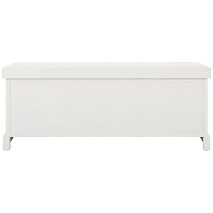 SAFAVIEH Fiorello 3-Drawer with Cushion Storage Bench - 47.3 W x 15 L x 19 H - 47Wx15Dx19H