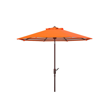 SAFAVIEH Hadire Inside Out Striped 9 Ft Crank Outdoor Umbrella
