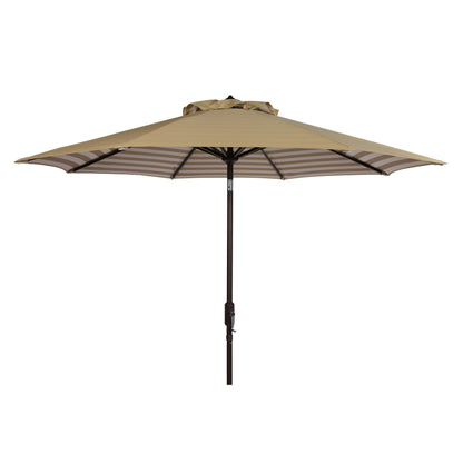 SAFAVIEH Hadire Inside Out Striped 9 Ft Crank Outdoor Umbrella