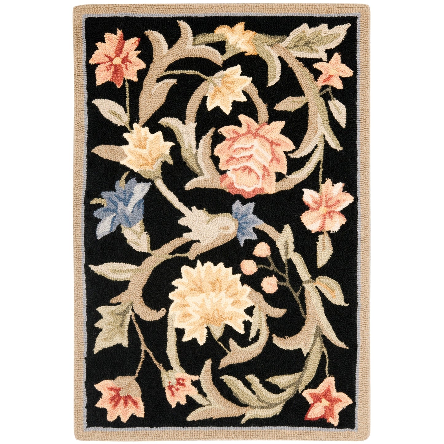 SAFAVIEH Handmade Chelsea Jacomine French Country Floral Scroll Wool