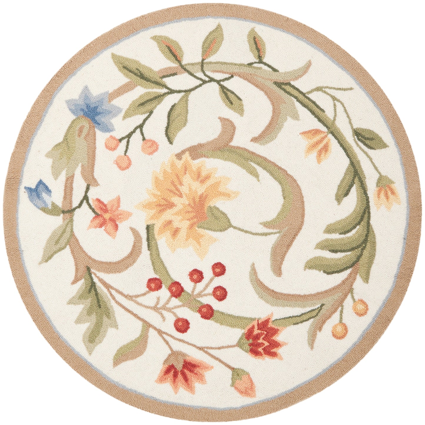 SAFAVIEH Handmade Chelsea Jacomine French Country Floral Scroll Wool
